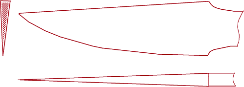Проекции клинка, близкого к «тройному клину»