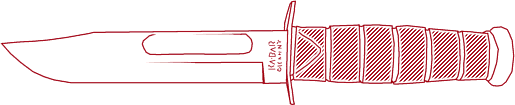 Крестовина на боевом ноже (нож USMC производства Ka-Bar)