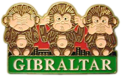 Сувенир с изображением трёх обезьян. Гибралтар
