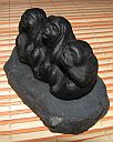 Статуэтка три обезьяны из шунгита, вид сбоку