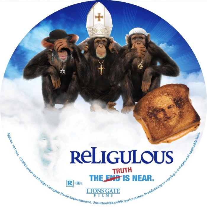 Оформление диска с фильмом «Religulous»