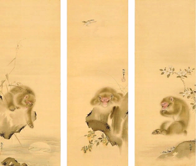 Сосэн Мори. Триптих «Три обезьяны»