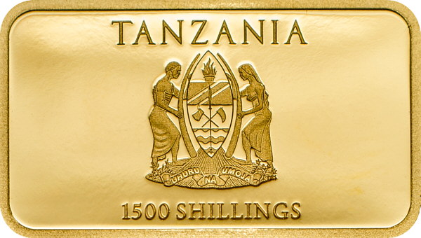 Аверс золотой монеты с тремя обезьянами