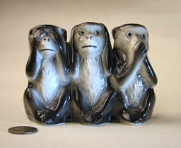 Три обезьяны, фарфоровая статуэтка, Wanger & Apel GmbH, Германия